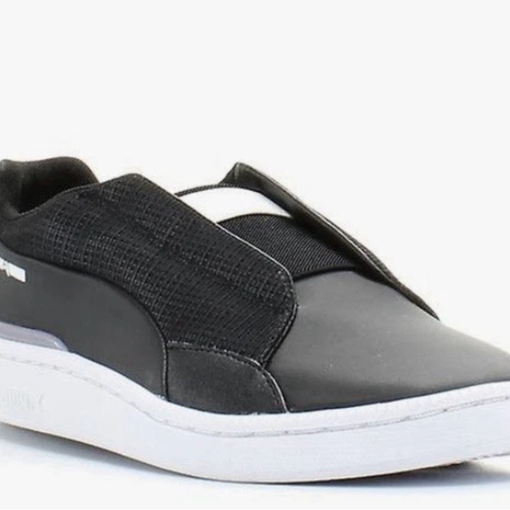 Puma Alexander McQueen AMQ Women’s Black and White Slip-On Sneakers